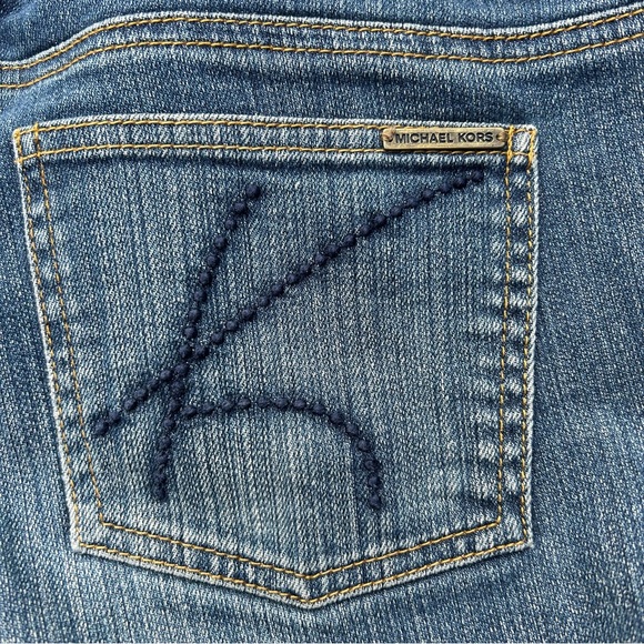 Michael Kors Women’s Jeans Sz 4 Wide Leg Cotton Medium Wash High Rise Pa… - Picture 13 of 14